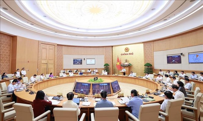 Phiên họp Chính phủ Thường kỳ tháng 7/2023. Ảnh: TTXVN