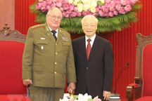 Tổng Bí thư Nguyễn Phú Trọng tiếp Bộ trưởng lực lượng vũ trang Cuba