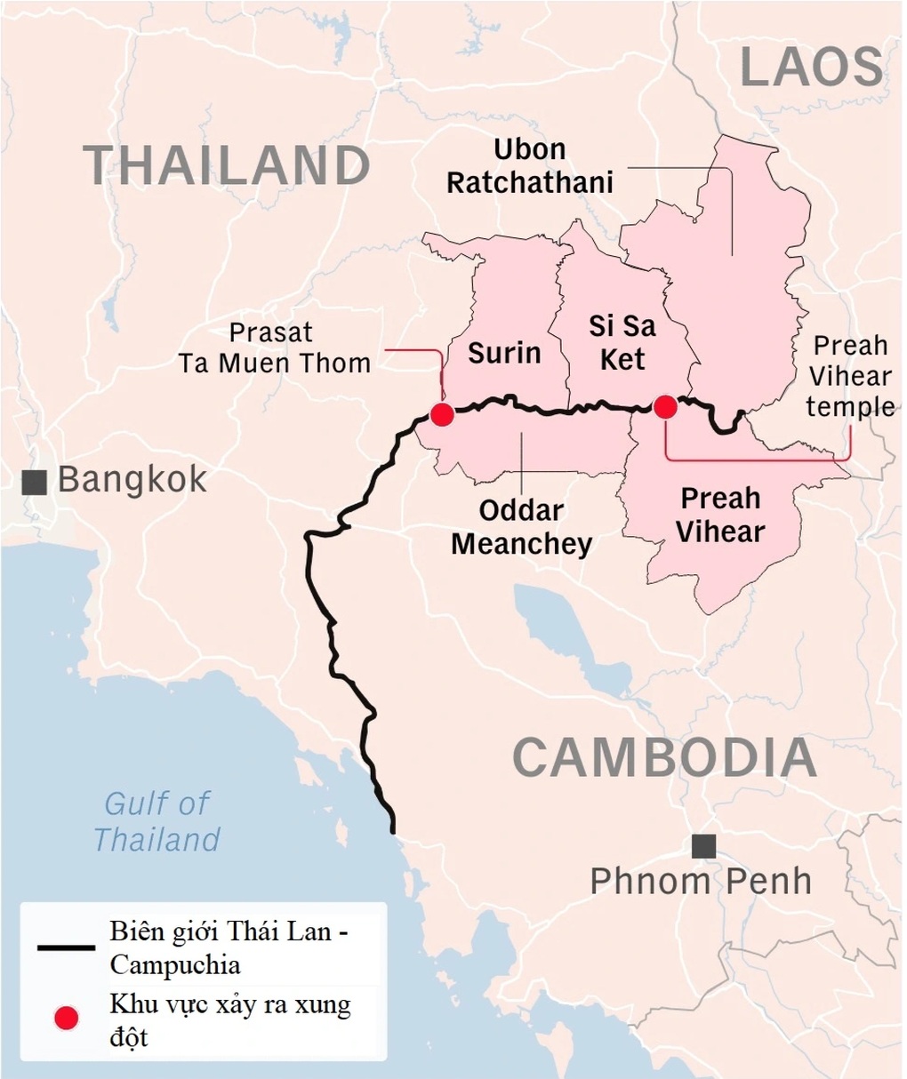 Campuchia, Thái Lan lên tiếng về đụng độ biên giới - 2 Campuchia, Thái Lan lên tiếng về đụng độ biên giới - 2