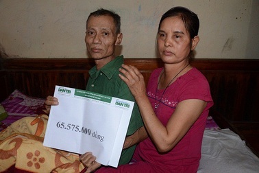 Hơn 65 triệu đồng đến với gia đình anh Nguyễn Trung Quàng