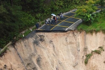 Đèo Mimosa ở Lâm Đồng mới được thi công cải tạo trước khi bị sạt lở