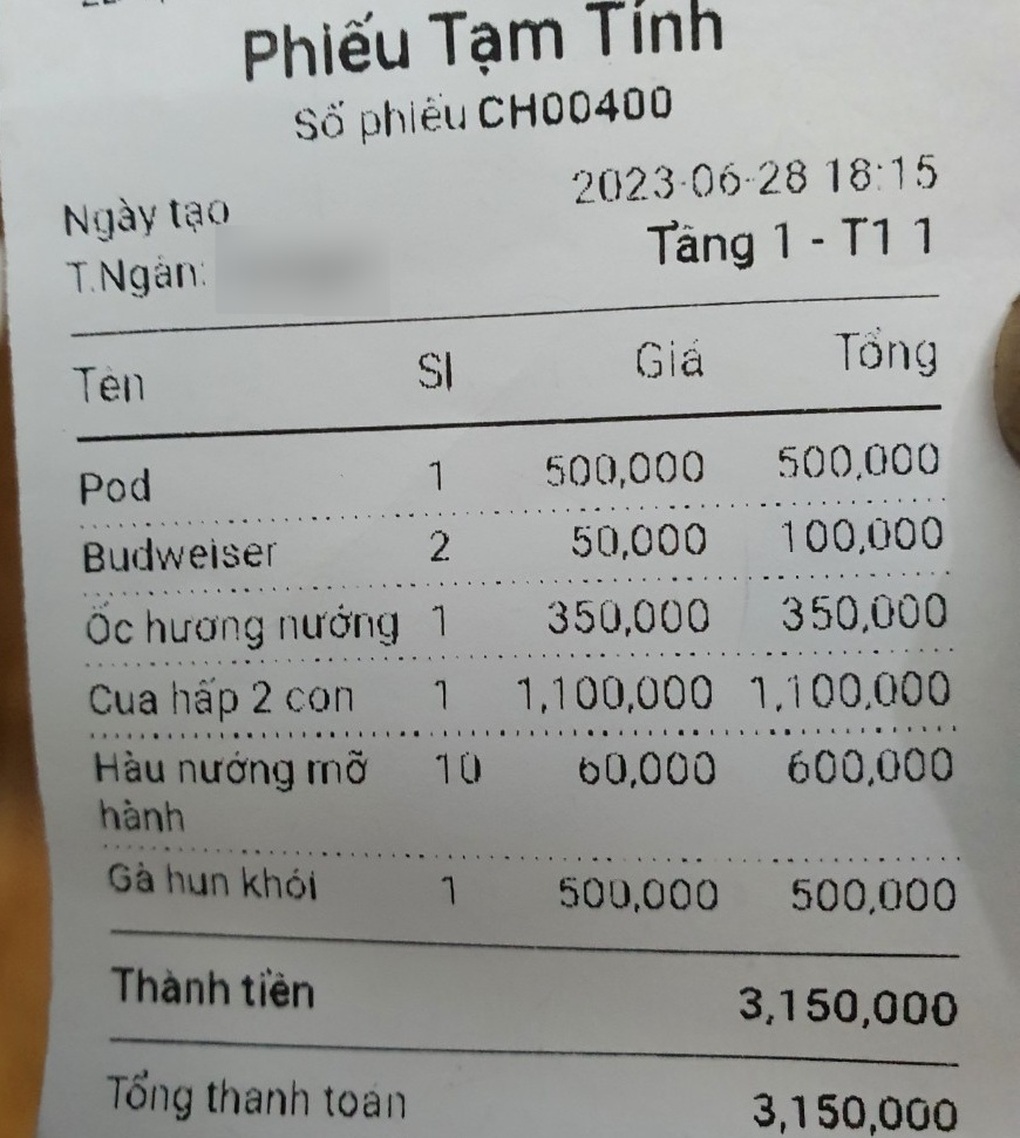 Bạn gái trên mạng gài rủ đi ăn, thanh niên Hà Nội trả hóa đơn 3 triệu - 4 Bạn gái trên mạng gài rủ đi ăn, thanh niên Hà Nội trả hóa đơn 3 triệu - 4