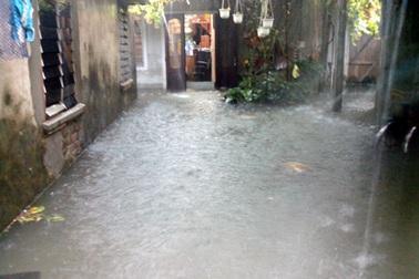 Gần 100 hộ dân chìm trong biển nước 