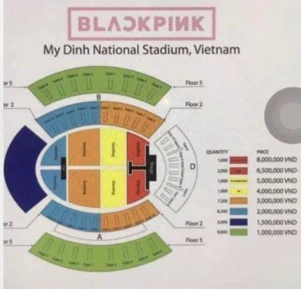 Giá vé xem BlackPink biểu diễn ở Hà Nội: Cao nhất 8 triệu đồng? - 1 Giá vé xem BlackPink biểu diễn ở Hà Nội: Cao nhất 8 triệu đồng? - 1