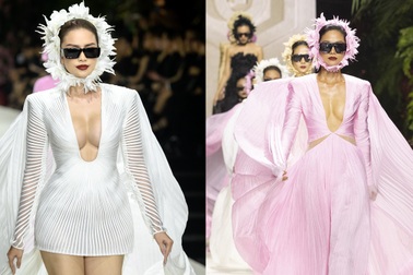 Ngọc Châu, H'Hen Niê khoe vòng 1 gợi cảm trong thiết kế của Công Trí