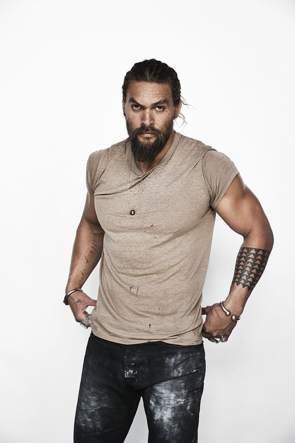 Water King Jason Momoa cannot be recognized when wearing horns and fangs - 6