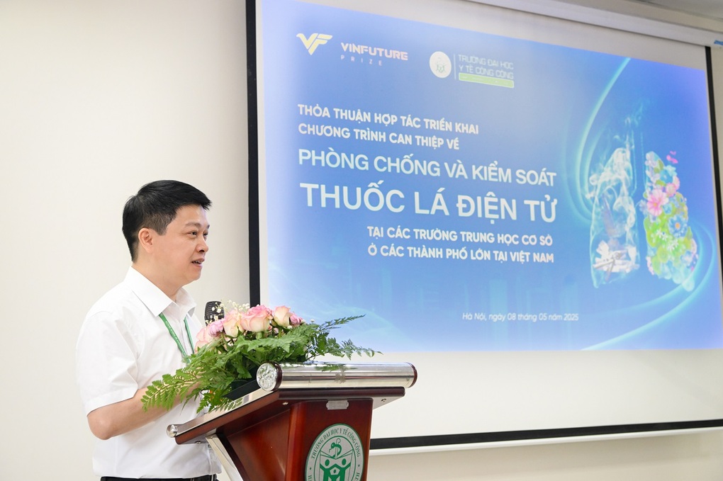 Đại học Y tế Công cộng cùng Quỹ VinFuture phòng chống thuốc lá điện tử học đường - 2 Đại học Y tế Công cộng cùng Quỹ VinFuture phòng chống thuốc lá điện tử học đường - 2