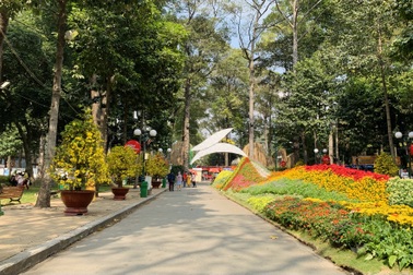 Hội hoa xuân "năm Covid", dù đẹp rực rỡ vẫn vắng lặng, đìu hiu