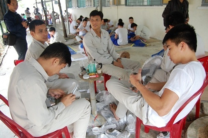 Học viên đang học nghề tại Cơ sở xã hội Bầu Bàng, Đà Nẵng