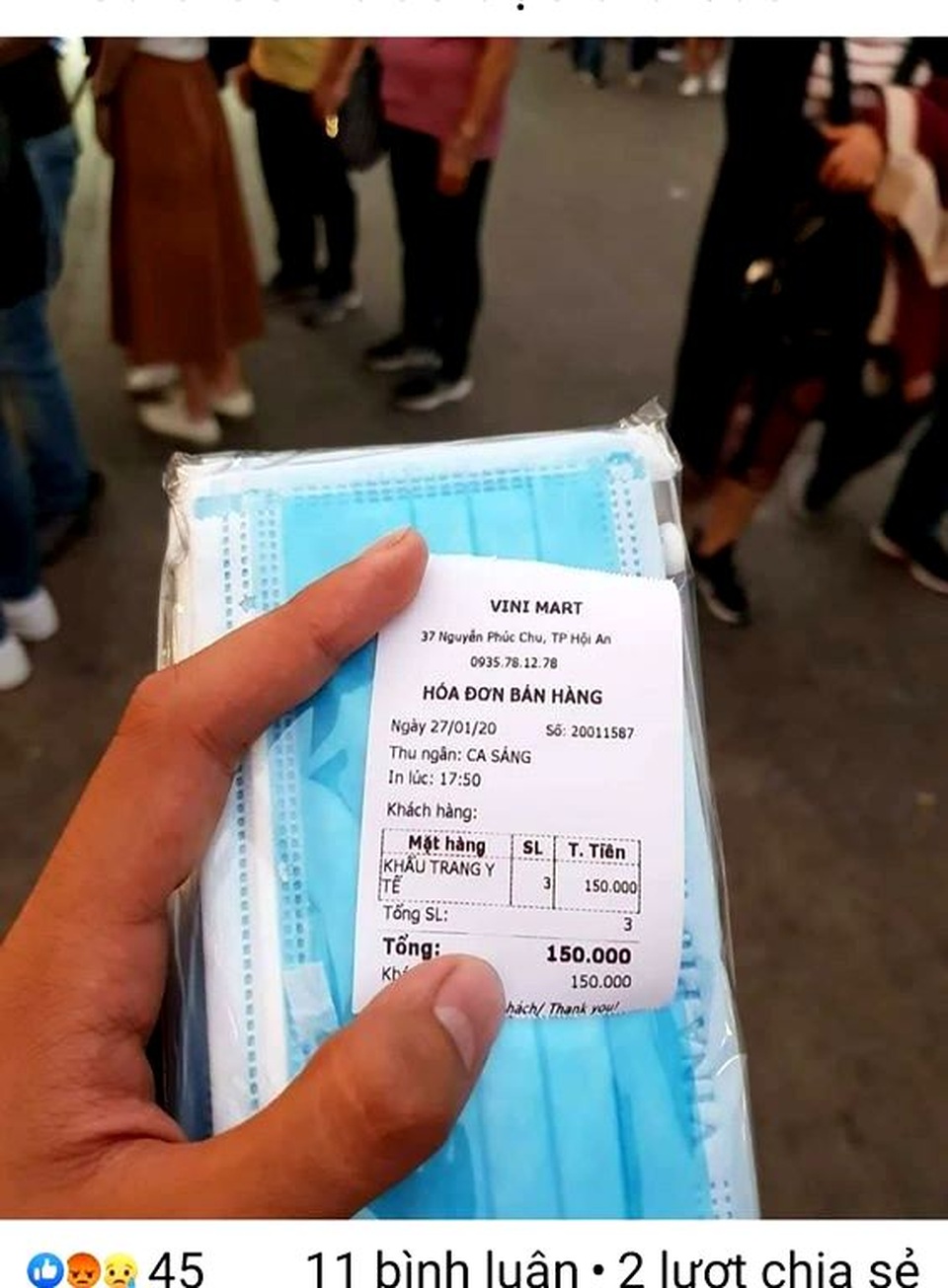 Hoang tin 1 khẩu trang phòng ngừa virus corona giá 50 ngàn đồng - 1 Hoang tin 1 khẩu trang phòng ngừa virus corona giá 50 ngàn đồng - 1