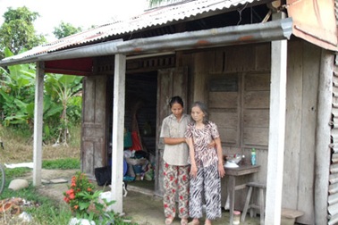 Con tâm thần nuôi mẹ già mù lòa