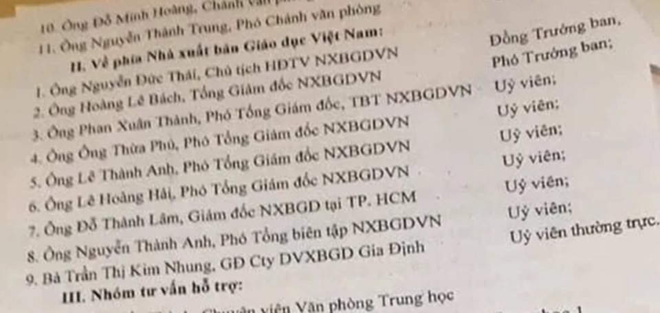 NXB Giáo dục chi thù lao biên soạn SGK cho lãnh đạo Sở GD-ĐT TPHCM - 3 NXB Giáo dục chi thù lao biên soạn SGK cho lãnh đạo Sở GD-ĐT TPHCM - 3