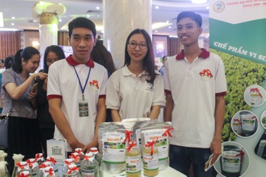 Nhóm sinh viên Đà Nẵng sản xuất thành công chế phẩm sinh học từ phân chim cút