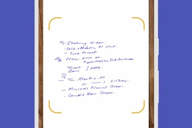 Minh họa về ứng dụng nhận diện chữ viết tay của bác sĩ do Google phát triển