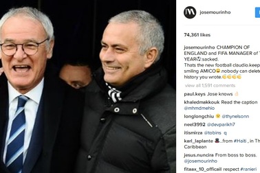 Mourinho dành sự tri ân đặc biệt cho “Gã thợ hàn” Ranieri