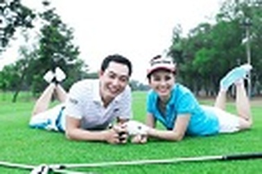 Mỹ Vân, Khương Thịnh rủ nhau chơi Golf