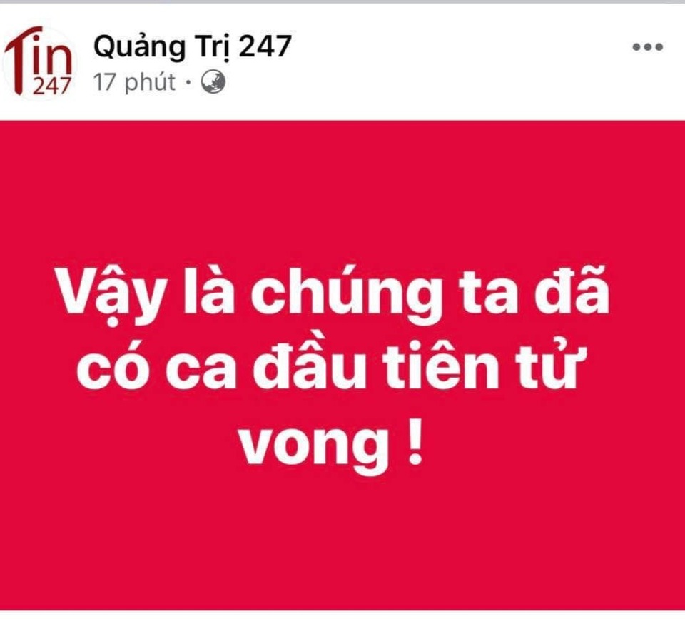 Bộ Y tế phủ nhận thông tin “ca đầu tiên tử vong do Covid-19” - 1 Bộ Y tế phủ nhận thông tin “ca đầu tiên tử vong do Covid-19” - 1