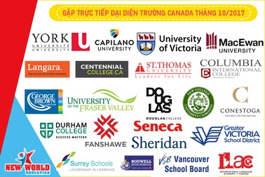 Lịch gặp trực tiếp đại diện trường Đại học, Cao đẳng, Trung học hàng đầu Canada tháng 10/2017