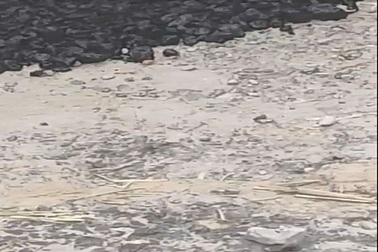 Nhà thầu thản nhiên rải thảm trên đất bùn, rơm rạ...