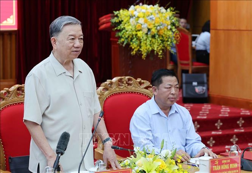 Chủ tịch nước Tô Lâm làm việc với Tỉnh ủy Cao Bằng - 2 Chủ tịch nước Tô Lâm làm việc với Tỉnh ủy Cao Bằng - 2