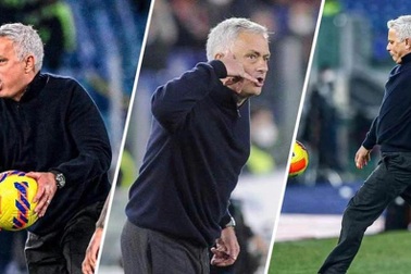 HLV Mourinho "tức điên" vì bị đuổi khỏi sân sau hành động lạ
