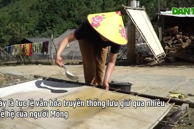 Độc đáo tục làm giấy bản của người Mông ở xứ Thanh.