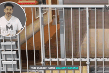 Ban công biến hình trong chớp mắt thành thang thoát hiểm khi cháy chung cư