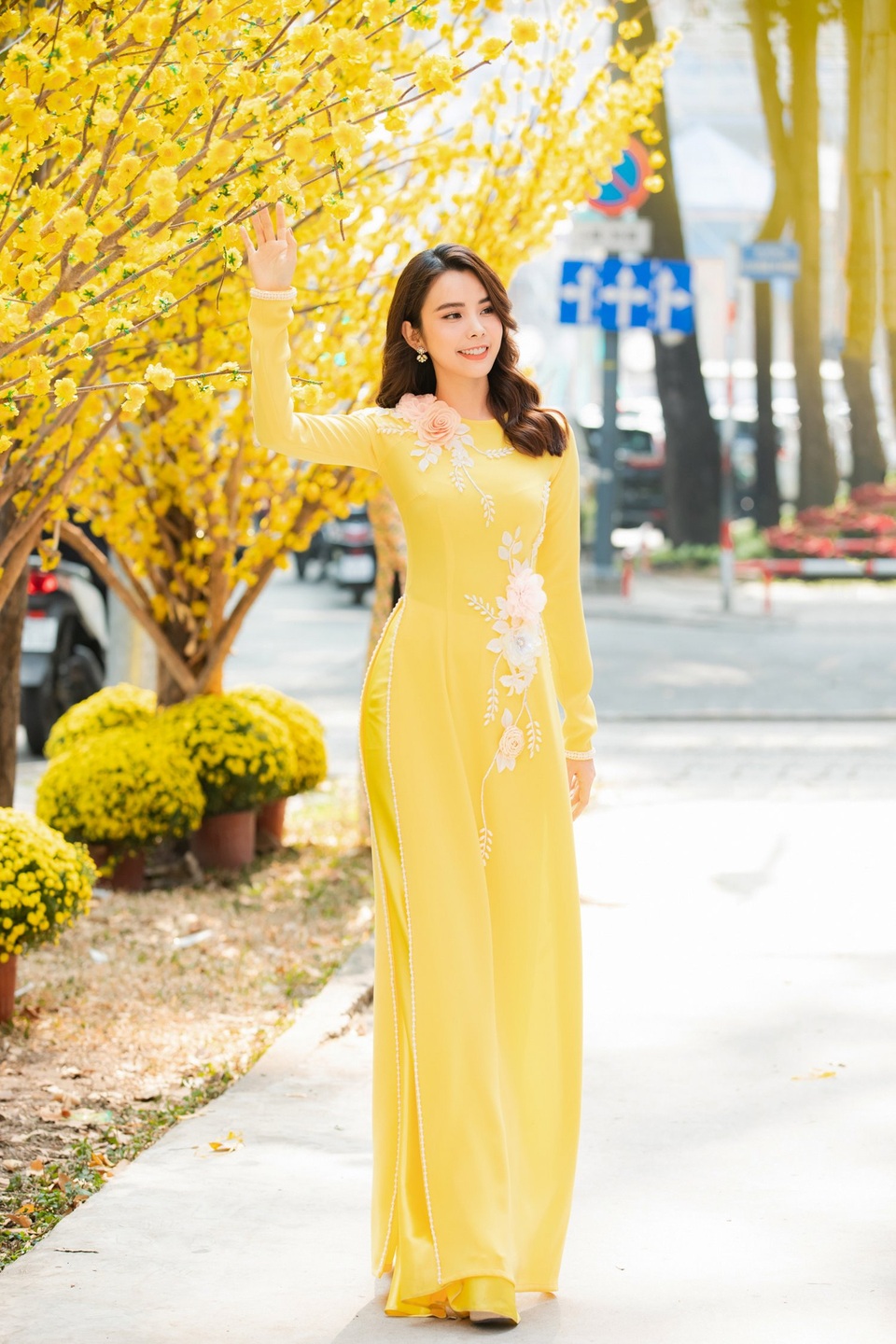 Hoa hậu Huỳnh Vy khoe sắc với áo dài - 6 Hoa hậu Huỳnh Vy khoe sắc với áo dài - 6