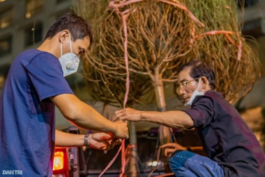 Đào Tết hút khách ở TPHCM, giá thành giảm trong ngày cuối năm