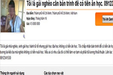 Rao bán trinh tiết giá “bèo”