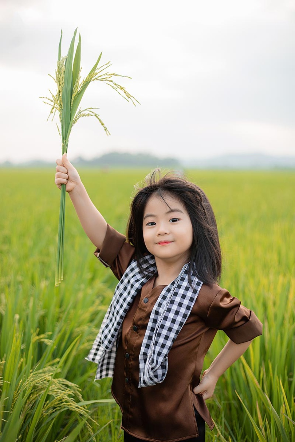 Bé gái xinh như thiên thần trên cánh đồng mùa lúa trổ bông - 3 Bé gái xinh như thiên thần trên cánh đồng mùa lúa trổ bông - 3