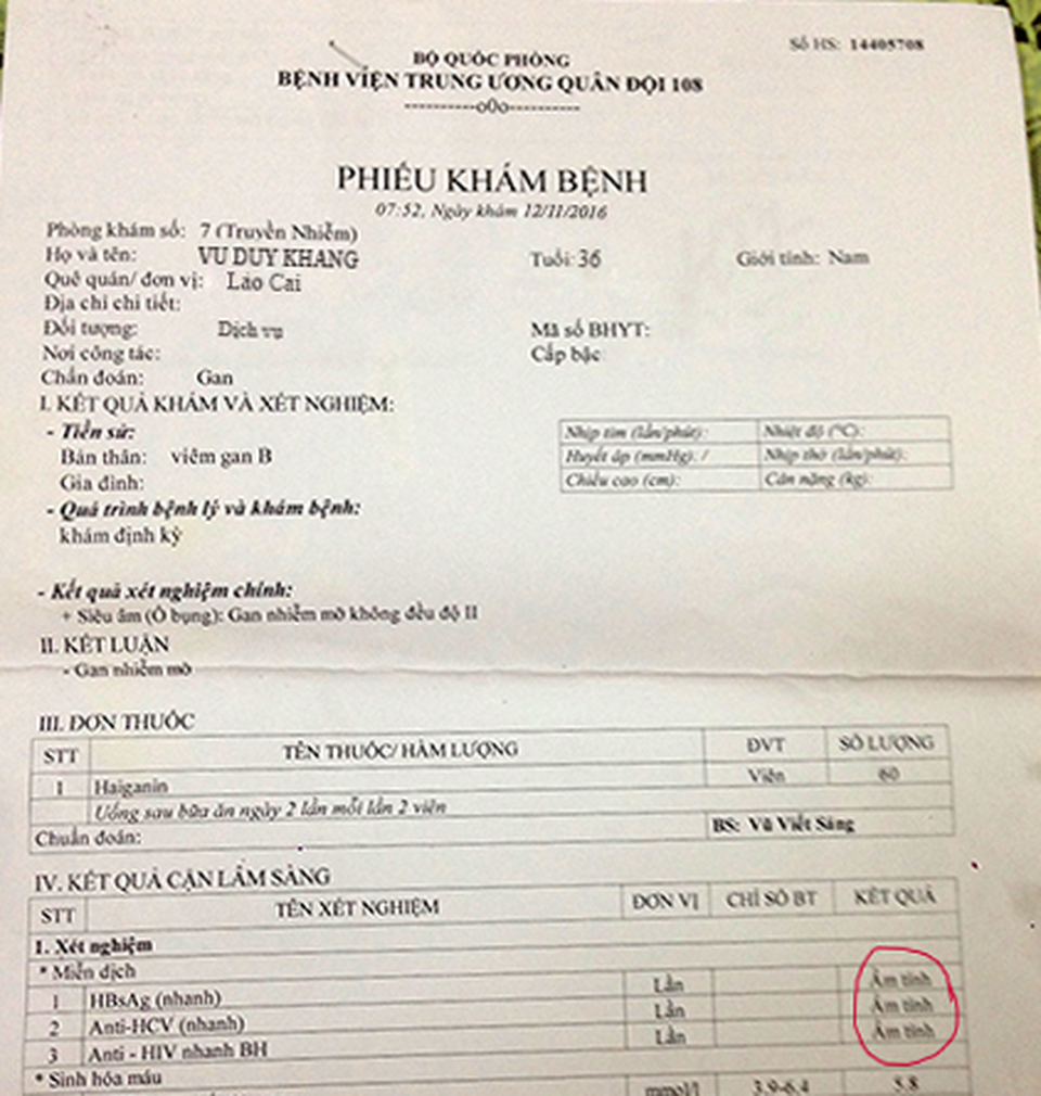 Âm tính viêm gan virus B nhờ tư vấn của vợ - 2 Âm tính viêm gan virus B nhờ tư vấn của vợ - 2