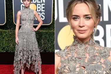 Câu chuyện đằng sau chiếc váy của Emily Blunt tại Quả Cầu Vàng 2019