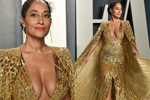 Nữ diễn viên U50 Tracee Ellis Ross diện váy gợi cảm dự tiệc Oscar