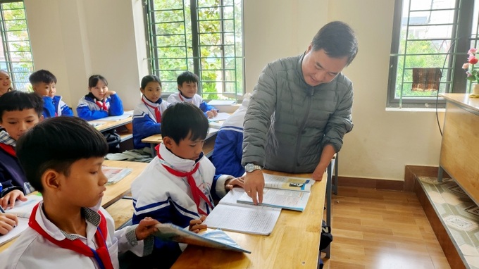 Thầy Đào Thanh Hương trong giờ lên lớp