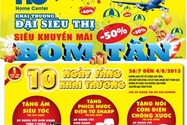 Khai trương đại siêu thị - siêu khuyến mại bom tấn