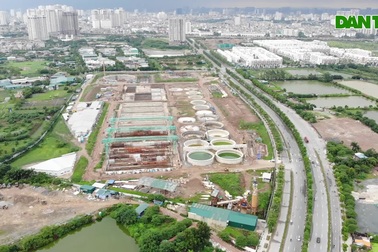 Hà Nội: Nhìn từ trên cao dự án xử lý nước thải chục nghìn tỷ dần hình thành