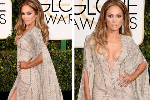 Jennifer Lopez đẹp như tượng trên thảm đỏ Quả cầu vàng