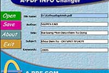 Hiệu chỉnh thông tin cho file PDF