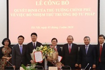 Trao quyết định bổ nhiệm 2 Thứ trưởng Bộ Tư pháp