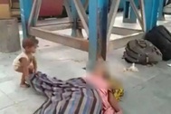 Ấn Độ rúng động video con cố đánh thức mẹ tử vong ở ga tàu