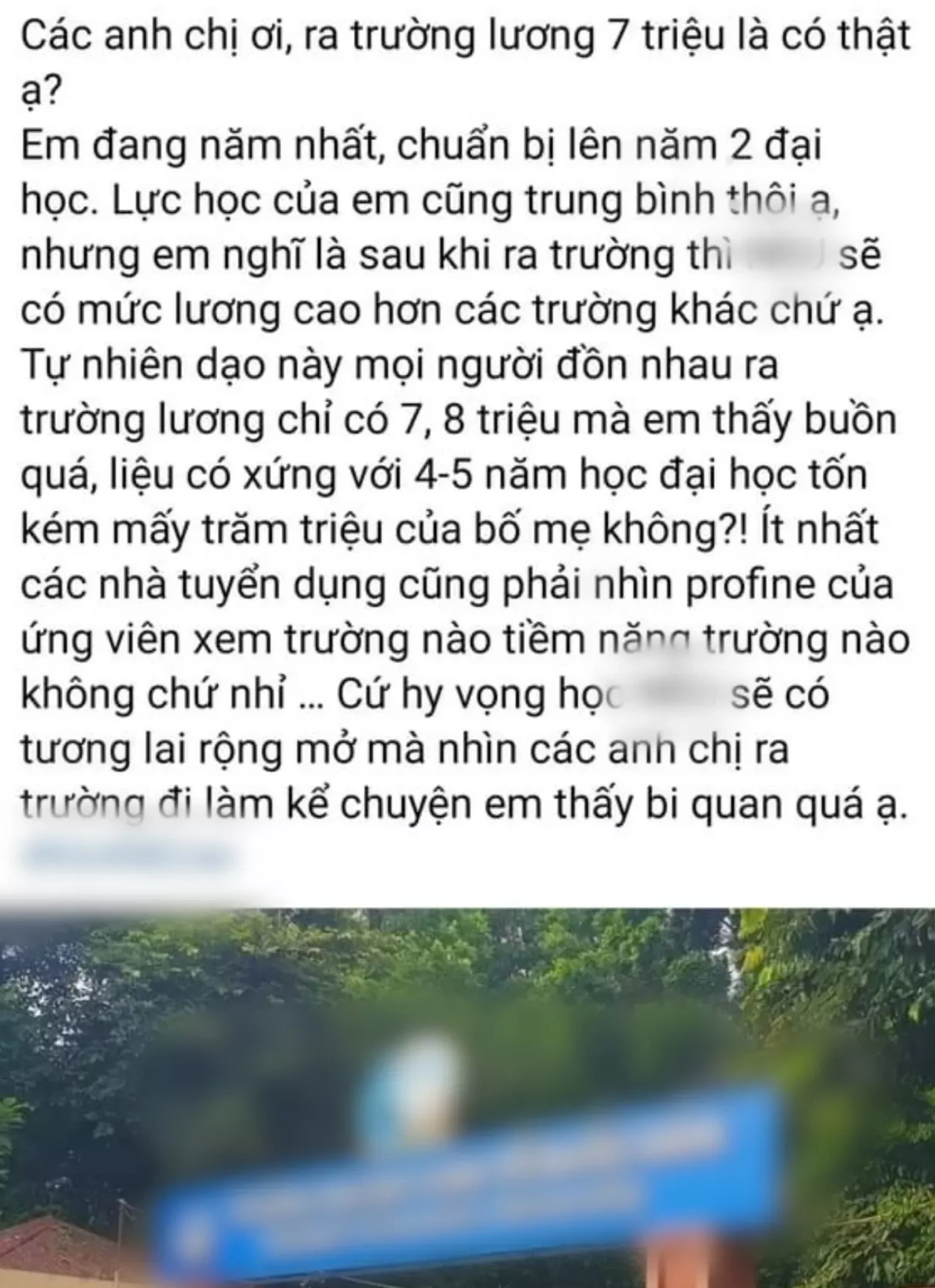 Giới trẻ tranh cãi: Nữ sinh thất vọng mức lương ra trường 7 triệu đồng - 1 Giới trẻ tranh cãi: Nữ sinh thất vọng mức lương ra trường 7 triệu đồng - 1