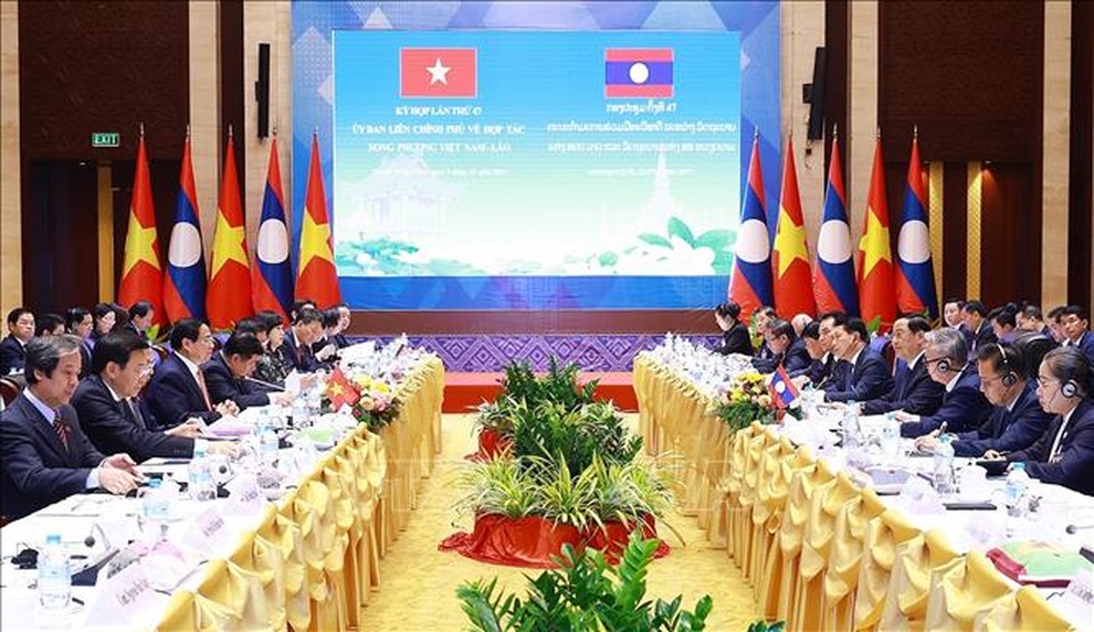 Thủ tướng Phạm Minh Chính và Thủ tướng Lào đồng chủ trì Kỳ họp lần 47 Ủy ban liên Chính phủ Việt Nam - Lào - 2 Thủ tướng Phạm Minh Chính và Thủ tướng Lào đồng chủ trì Kỳ họp lần 47 Ủy ban liên Chính phủ Việt Nam - Lào - 2