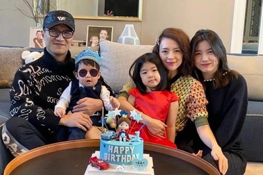 Chương Tử Di hạnh phúc bên chồng con