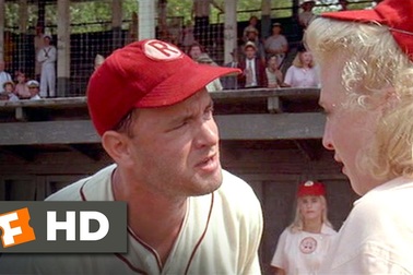 Cảnh phim "không có nước mắt trong môn bóng chày" của Tom Hanks