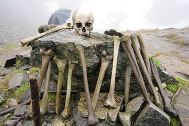 Khám phá bí ẩn hồ băng chứa đầy xương người ở Ấn Độ 