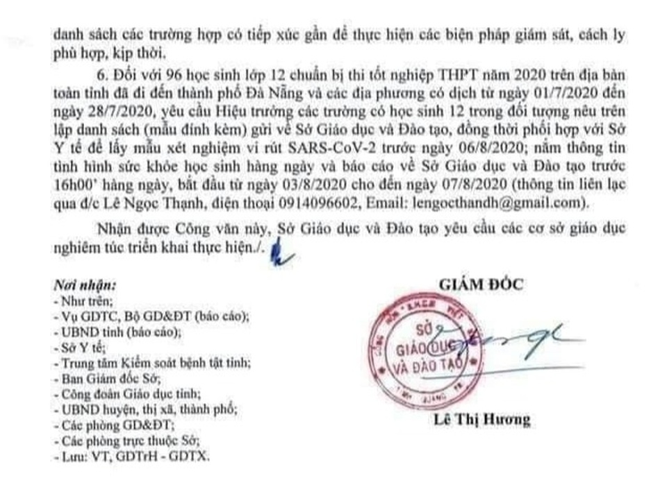 Quảng Trị: Lấy mẫu xét nghiệm SARS-CoV-2 gần 100 HS sắp thi tốt nghiệp THPT - 3 Quảng Trị: Lấy mẫu xét nghiệm SARS-CoV-2 gần 100 HS sắp thi tốt nghiệp THPT - 3