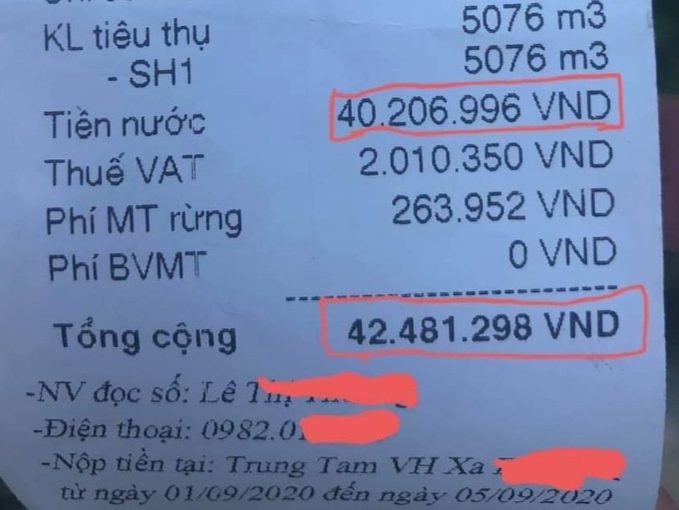 Kỷ luật nhân viên ghi nhầm hóa đơn nước lên… 42 triệu đồng - 2
