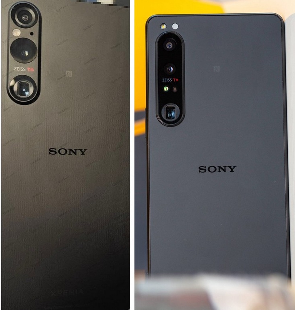 Hình ảnh bị rò rỉ được cho là cụm camera của Xperia 1 V (trái) và cụm camera của Xperia 1 IV ra mắt vào năm ngoái (phải) (Ảnh: Weibo). Hình ảnh bị rò rỉ được cho là cụm camera của Xperia 1 V (trái) và cụm camera của Xperia 1 IV ra mắt vào năm ngoái (phải) (Ảnh: Weibo).