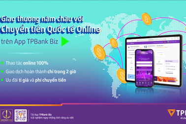 TPBank miễn phí chuyển tiền quốc tế online cho doanh nghiệp